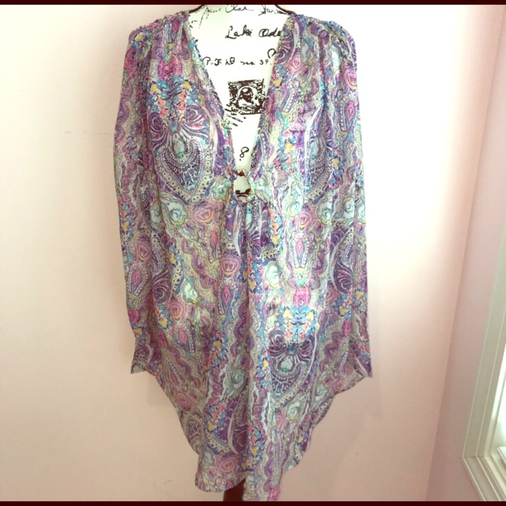 Victoria Secret Swimsuit Cover purple paisley